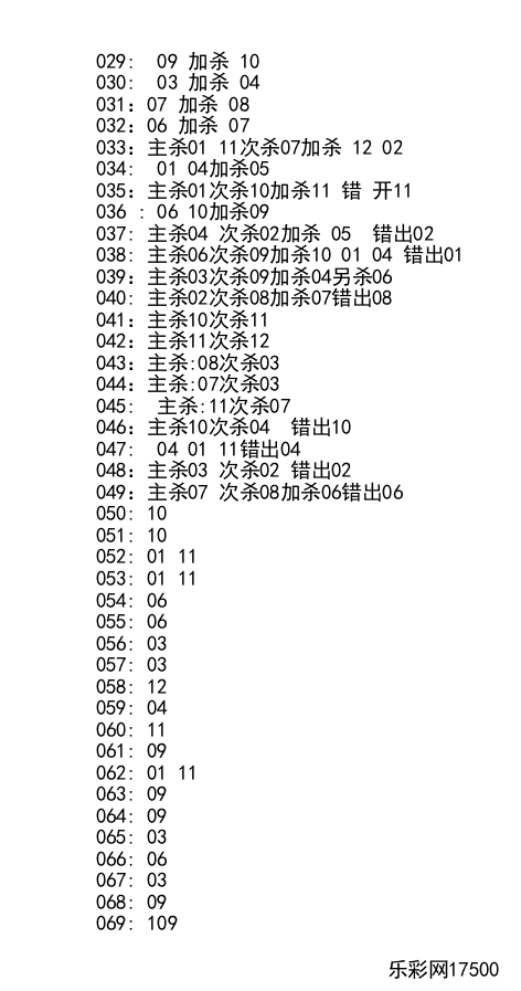 大乐透18069期前后区杀码推荐